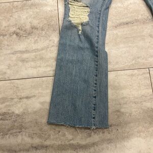 Mother denim the hustler ankle fray